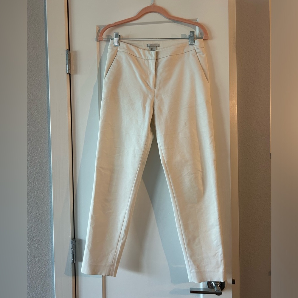 White Slim Fit Work Slacks